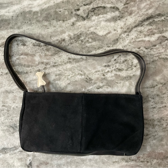 Yorkshire Terrior faux-suede black purse - Picture 3 of 4
